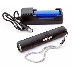Gulff Pro 365nm/3w UV flashlight - rechargeable