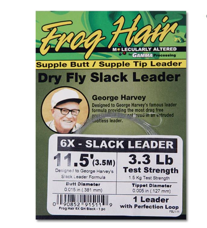  FROG HAIR Dry Fly Slack Leaders