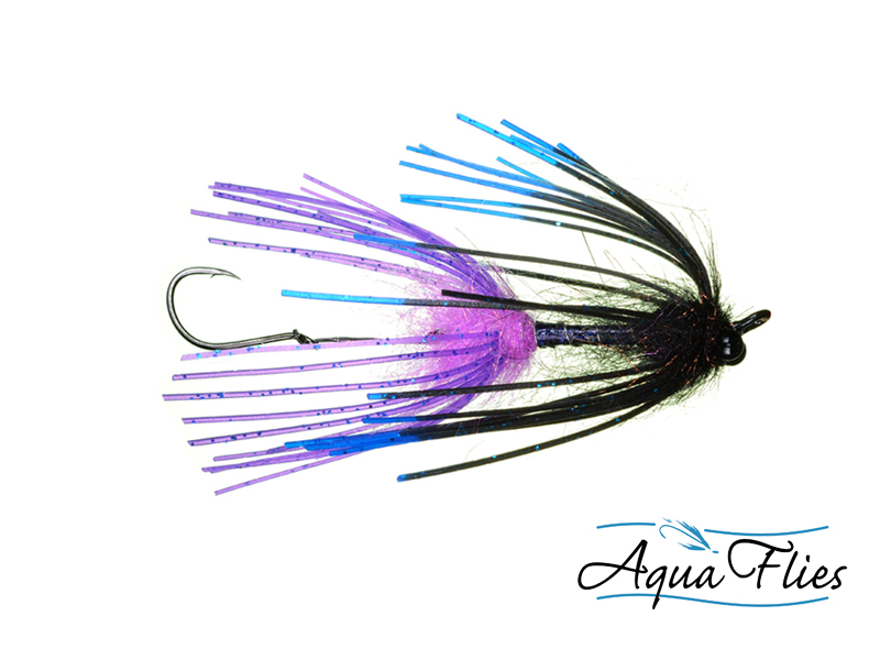 AQUA FLIES Sili-Leg Intruder Black/Purple (PB4D)