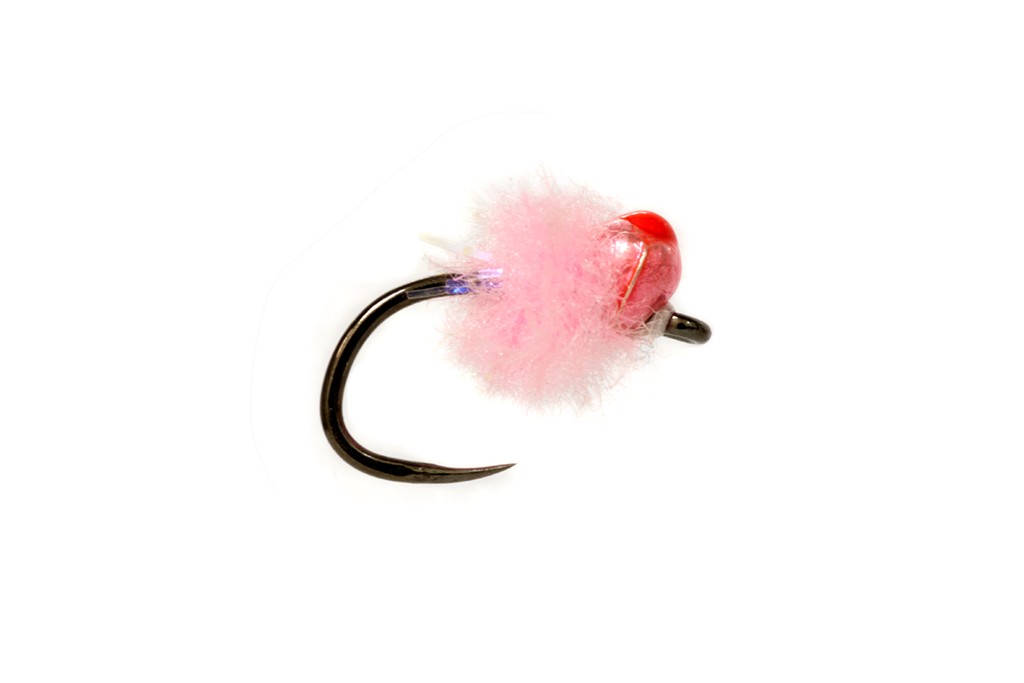 CROSTON'S TUNGSTEN MINI EGG BABY PINK BARBLESS 3.0MM RED SPOT (A1C)