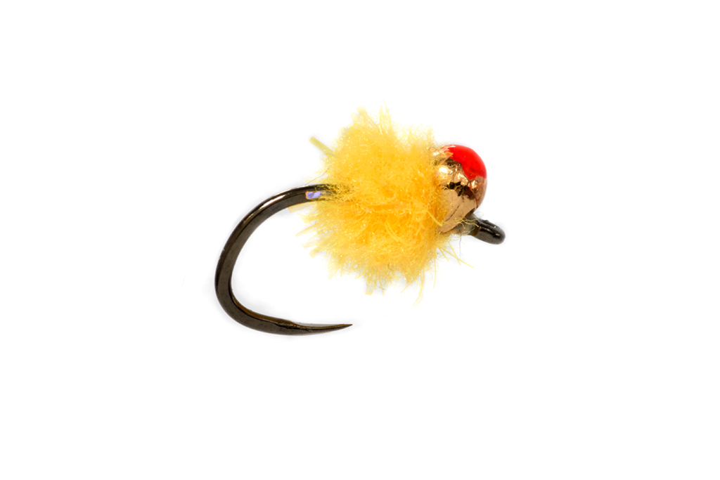 CROSTON'S TUNGSTEN MINI EGG SUNBURST BARBLESS 3.0MM RED SPOT (A1D)