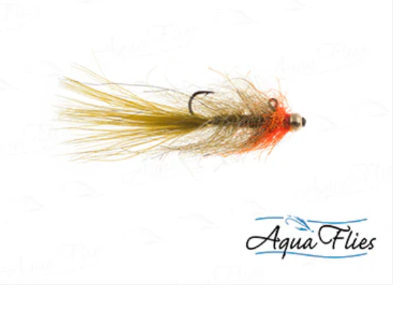 AQUA FLIES BALANCED LEECH HOT HEAD OLIVE 