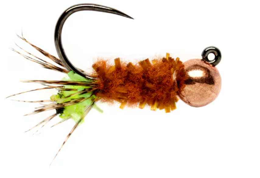 Chewing Gum Cased Caddis Chartreuse Barbless