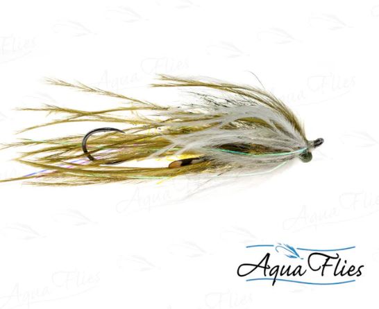 AQUA FLIES JERRY'S ULTRA MINI INTRUDER OLIVE/WHITE(PB9E)