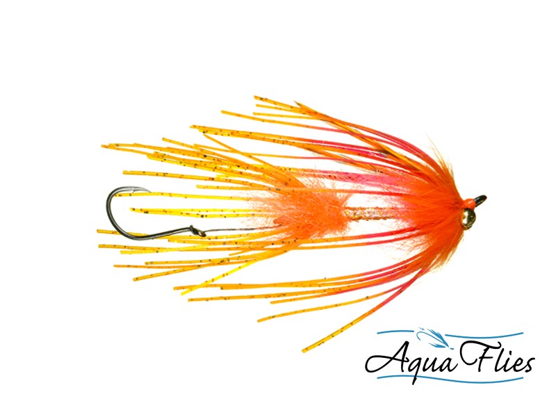 AQUA FLIES Sili-Leg Intruder Red/Orange (PB4A)
