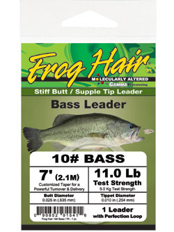 Frog Hair Bass Stiff Butt Tapered Leaders