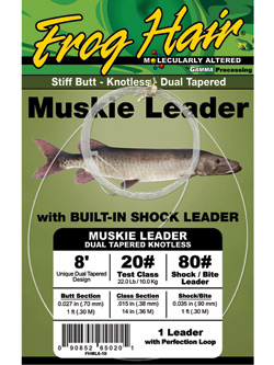 Frog Hair Musky stiff Butt Dual Tapered Leaders