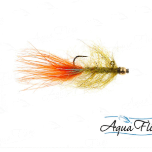 AQUA FLIES BALANCED LEECH OLIVE/BURNT ORANGE