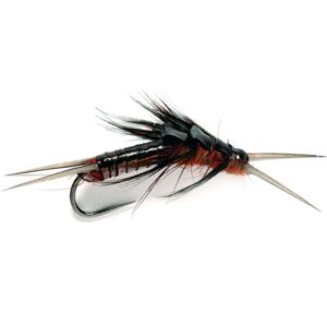 Large Black Stonefly Barbless (Oliver Edwards) SIZE 8 (E2M)