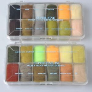 WAPSI Super Fine Waterproof Dry Fly Dubbing Dispensers #1 & #2