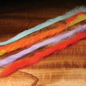 HARELINE Rabbit Strips Zonker 4 Strips TWO Toned 1/8"