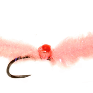 Croston's Mini Cocktail Worm Coral Barbless 3.0mm Red Spot SIZE 14 (E3G)
