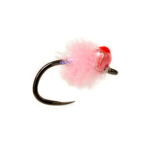 CROSTON'S TUNGSTEN MINI EGG BABY PINK BARBLESS 3.0MM RED SPOT SIZE  14 (A1C)