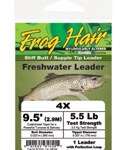 FROG HAIR Stiff Butt freshwater 9.5ft Tapered Leaders