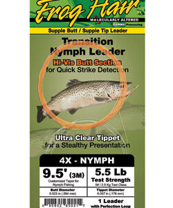 FROG HAIR Transition Nymph stiff Butt Tapered Leaders