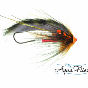 AQUA FLIES Stu's Tiger Tail Turbo Cone - BLACK/ORANGE (PB7B)