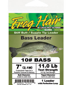 FROG HAIR Bass Tapered Leaders