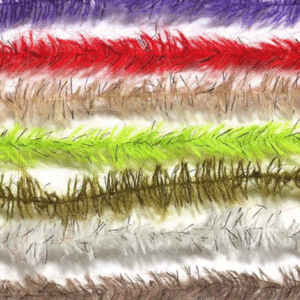 HARELINE Speckled Black Mohair Scruff Medium 10mm