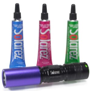 SOLAREZ "Roadie Kit" 3 Pack + Mini UV Flashlight